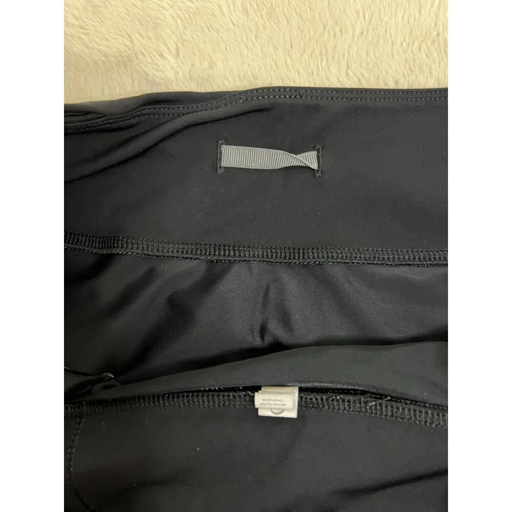 Vuori Womens Large Running Shorts With Black Waistband & Blue Marble Print - Image 6