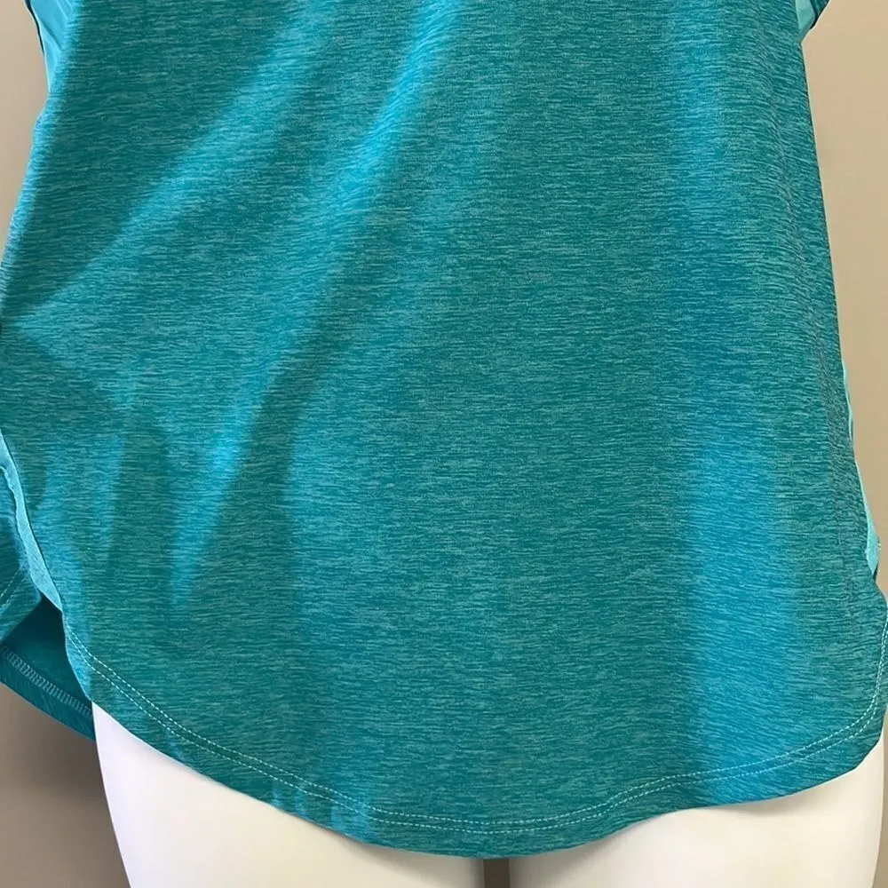 Under Armour Women’s Heather Turquoise Razorback Tank Top with Mesh Panels-Small - Image 5