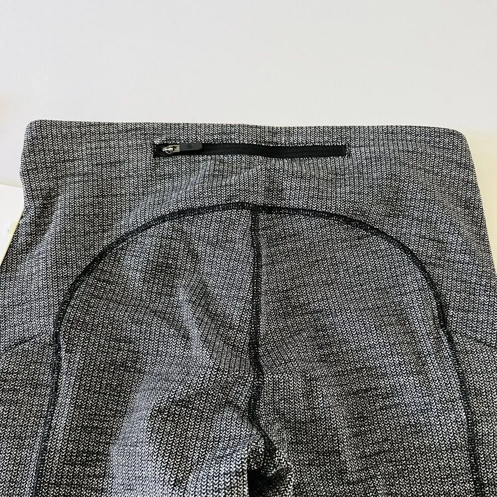 LULULEMON ATHLETICA Knit Heathered Black Speed Up MR Tight 28" Leggings - US 6 - Image 5