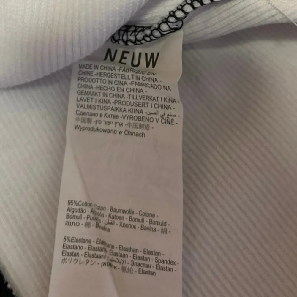 Neuw Jonesy White Black Colorblock Sleeveless Camisole Crop Sweater Tank Top M Size M - Image 5