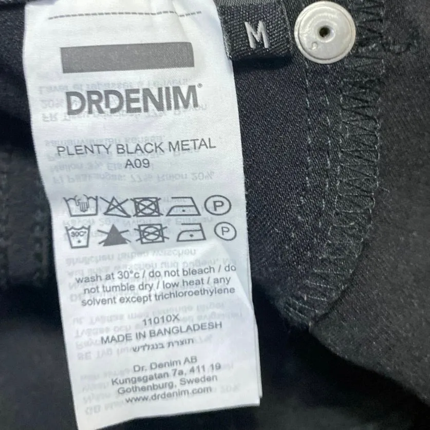 Dr Denim Women's Black Faux Vegan Leather High Waisted Skinny Trousers Pants M Size M - Image 4