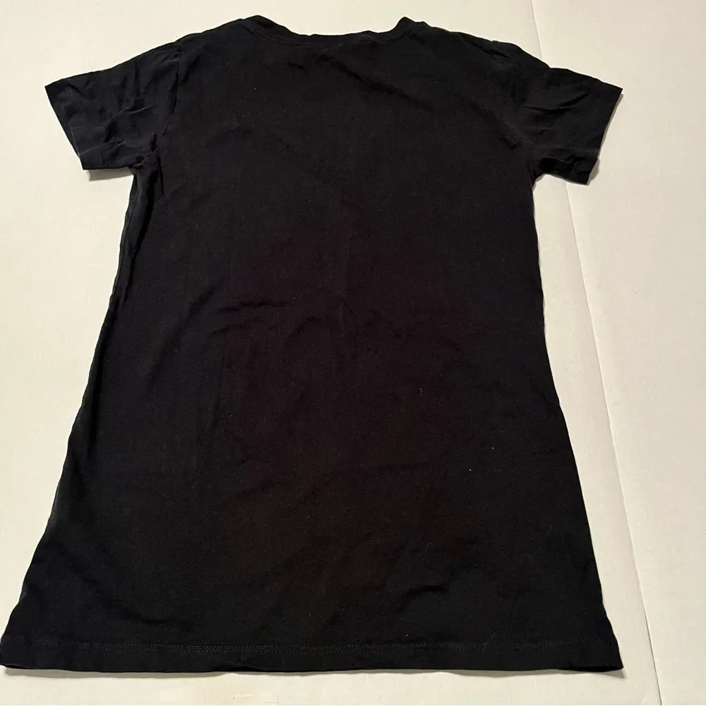 Leesburg Bikefest Women Size Medium Black Short Sleeve Shirt Fitted Biker V - Image 7