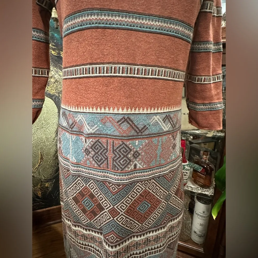 EUC PERUVIAN CONNECTION PIMA COTTON  AND SPANDEX SEMI fitted long sleeve - Image 4