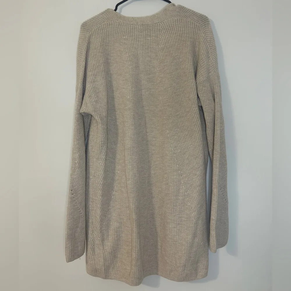 GAP Womens Medium Cream Oversized Long Sweater Cardigan - Image 2