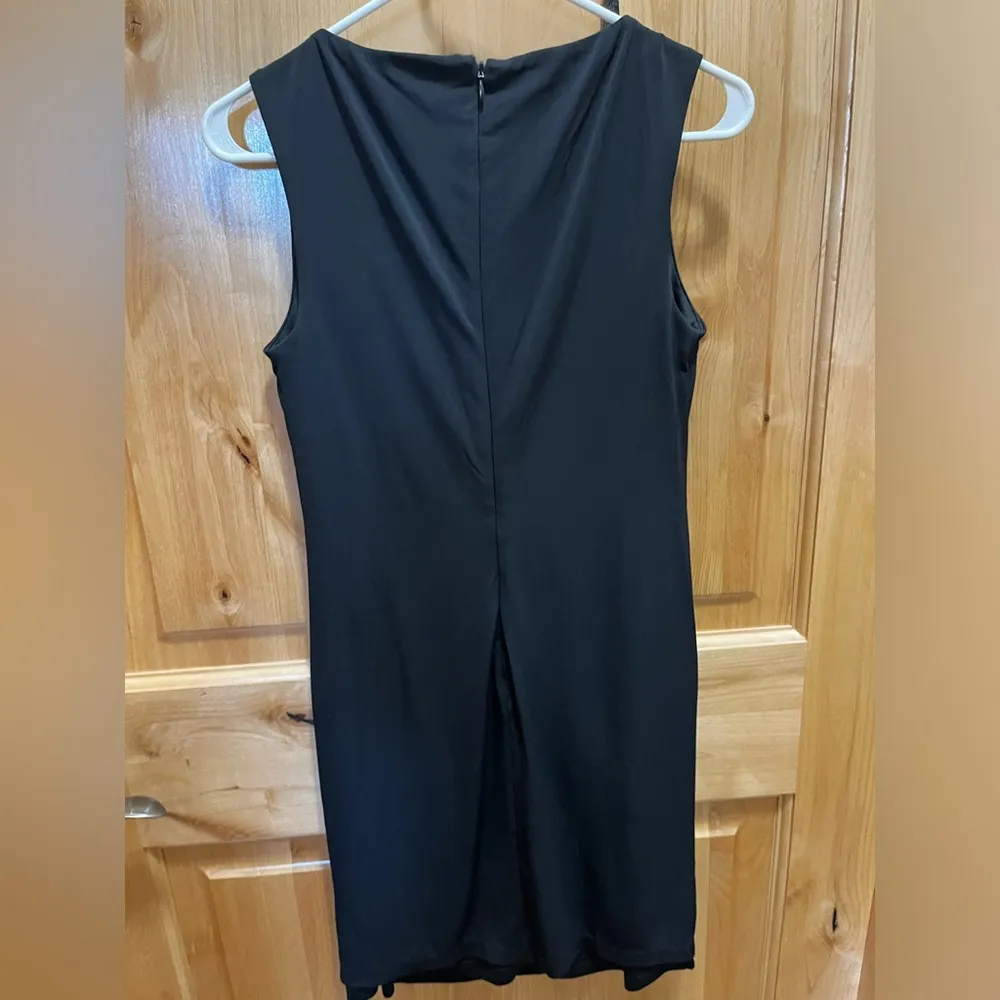 Carmen Marc Valvo Black Jersey Sleeveless Embellished Dress: Size S, NWT - Image 2