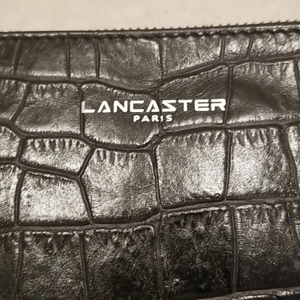 💕LANCASTER PARIS💕 Element Croco Pochette 8" Black - Image 8