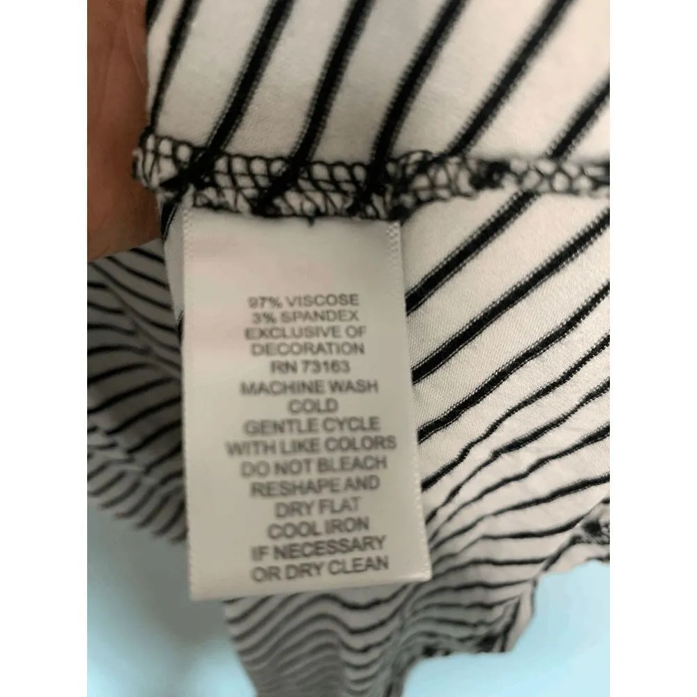 Cable & Gauge Black and White Tank Midi Dress - Image 4