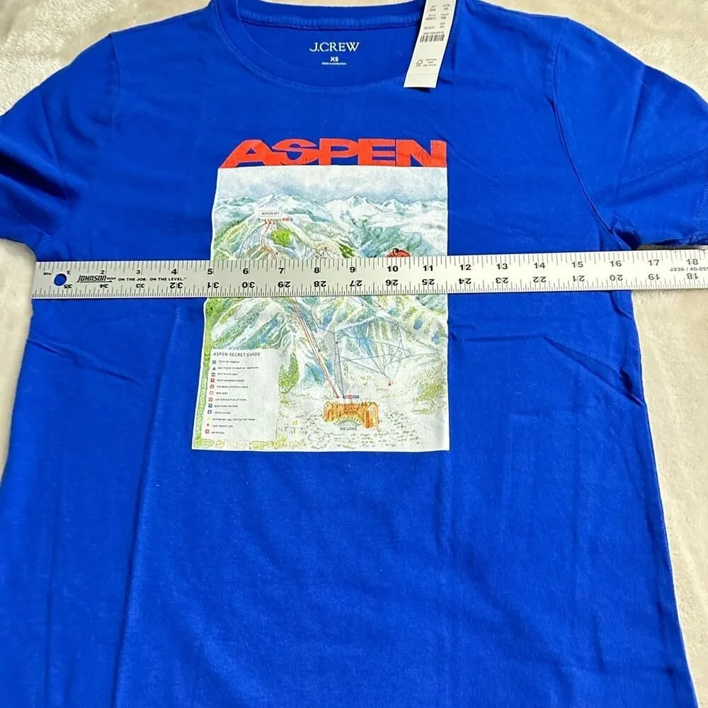 J.Crew Aspen Graphic T-Shirt Women's XS Blue Short Sleeve Crew Neck NWT - Image 6