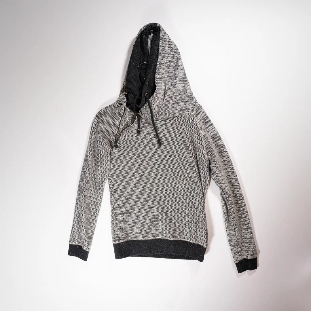 Maison Scotch Women's Cotton Terrycloth Lined Pullover Hoodie Sweatshirt Gray 2 - Image 1