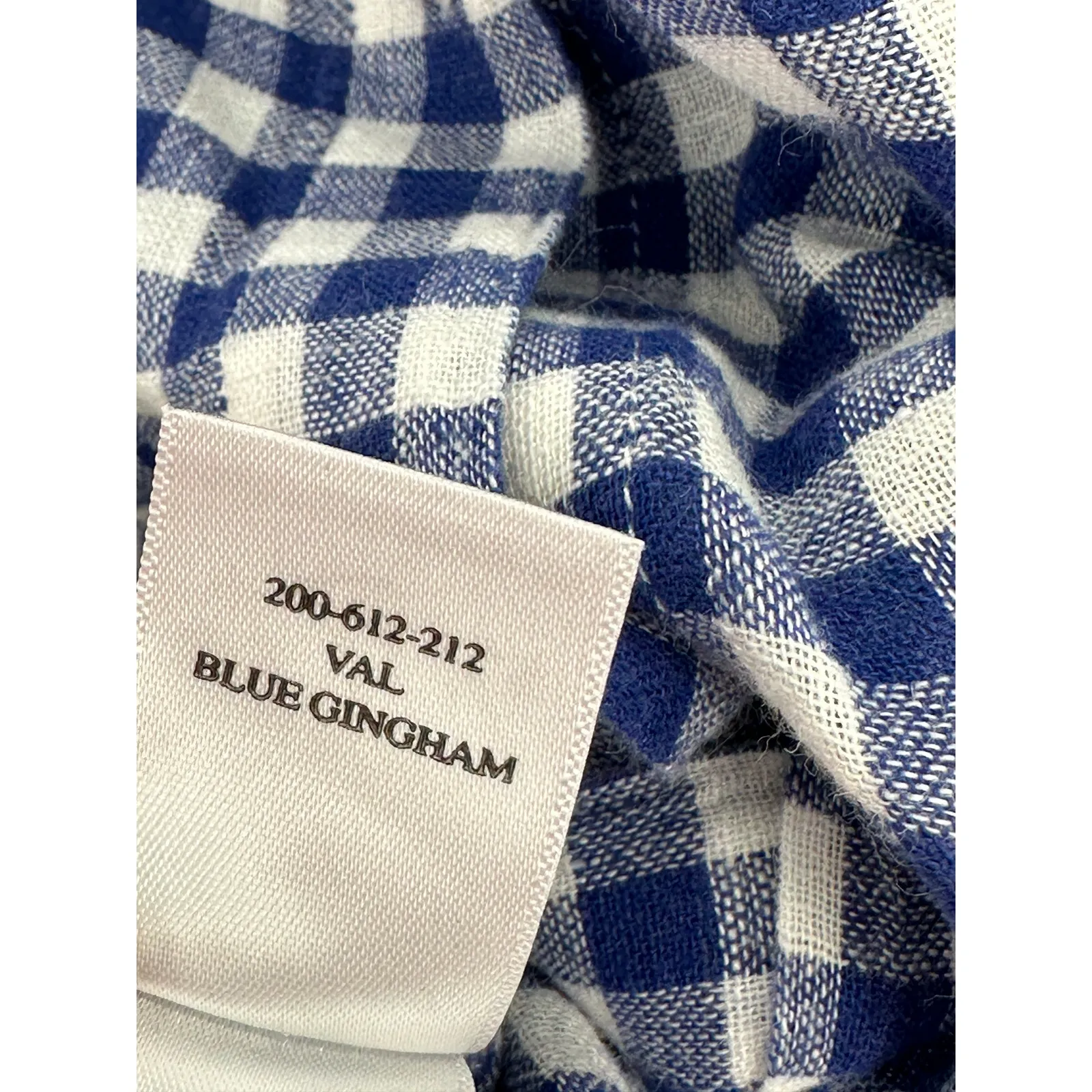 Rails Womens Blue Linen Gingham Button Down Shirt Size M Picnic Summer Spring - Image 6