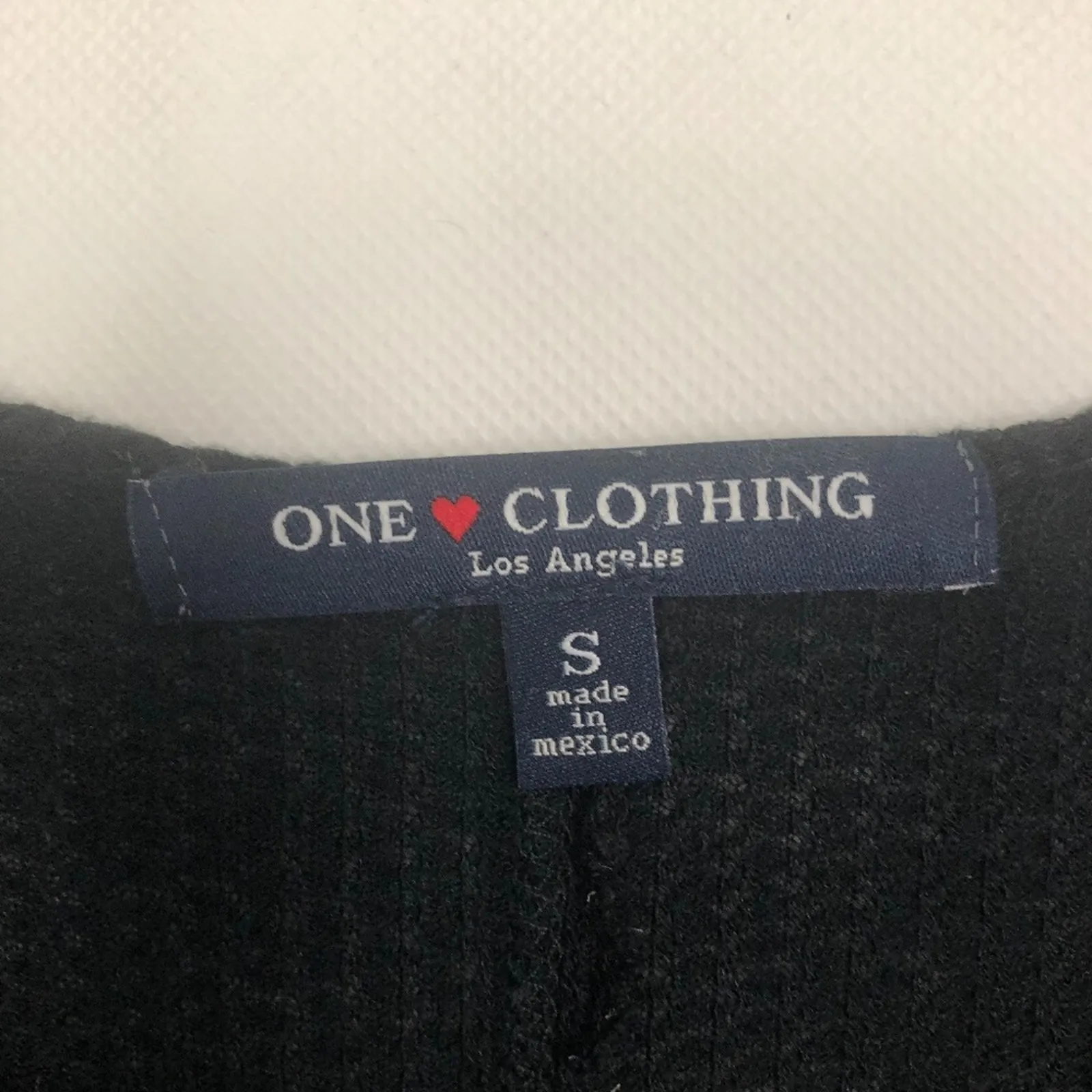 One Clothing Waffle knit Long Sleeve Black V-Neck High-Low Thermal Top - Image 2