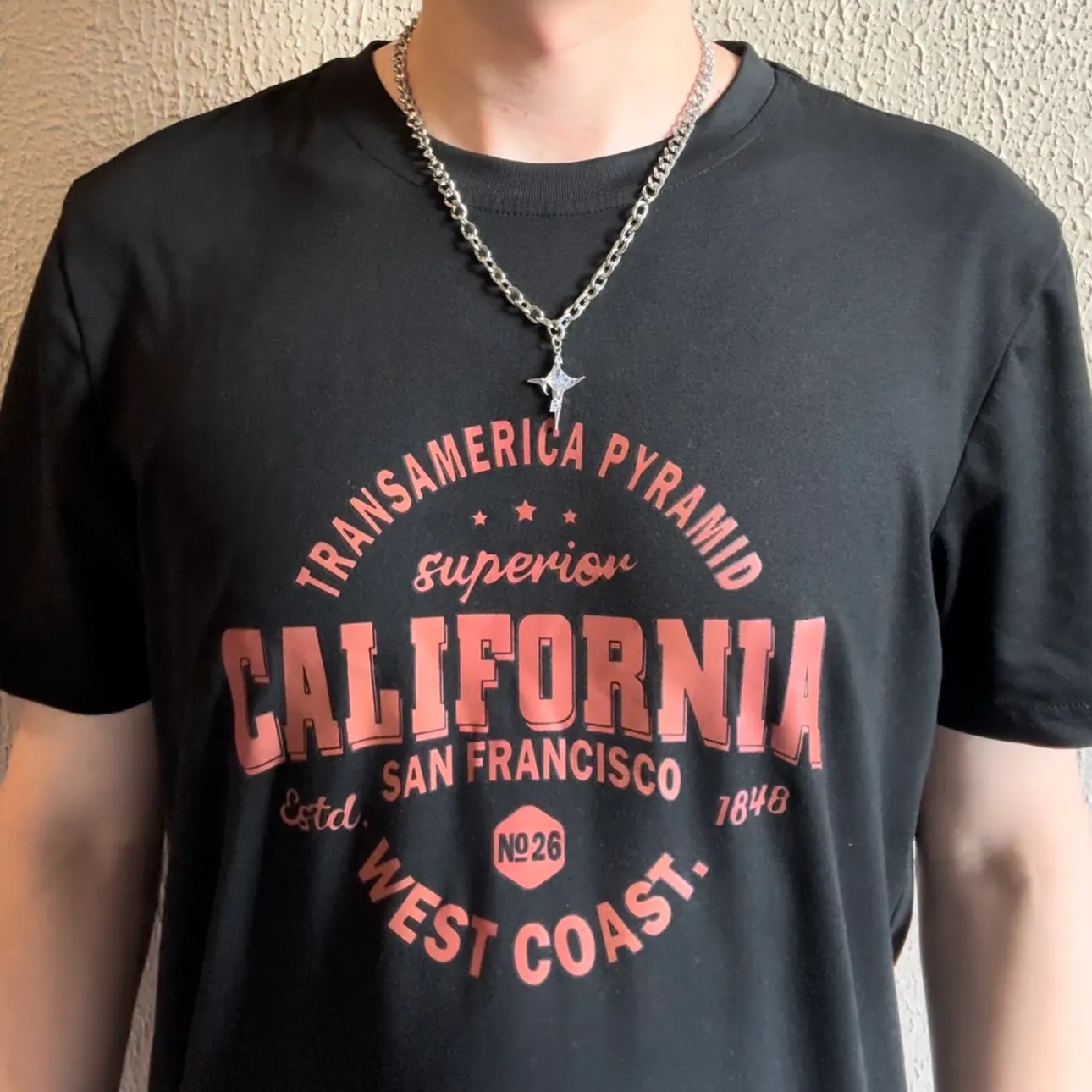 CZ Star Pendant Necklace for Men Women Streetwear Punk Hip Hop Unisex Style Silver - Image 6