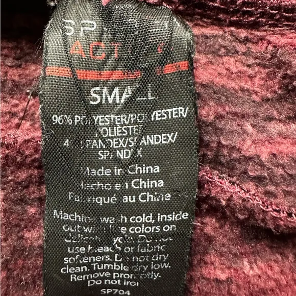 Spyder Womens Space Dye Pink Black Fleece Joggers Size S Warm Athleisure Comfy - Image 10