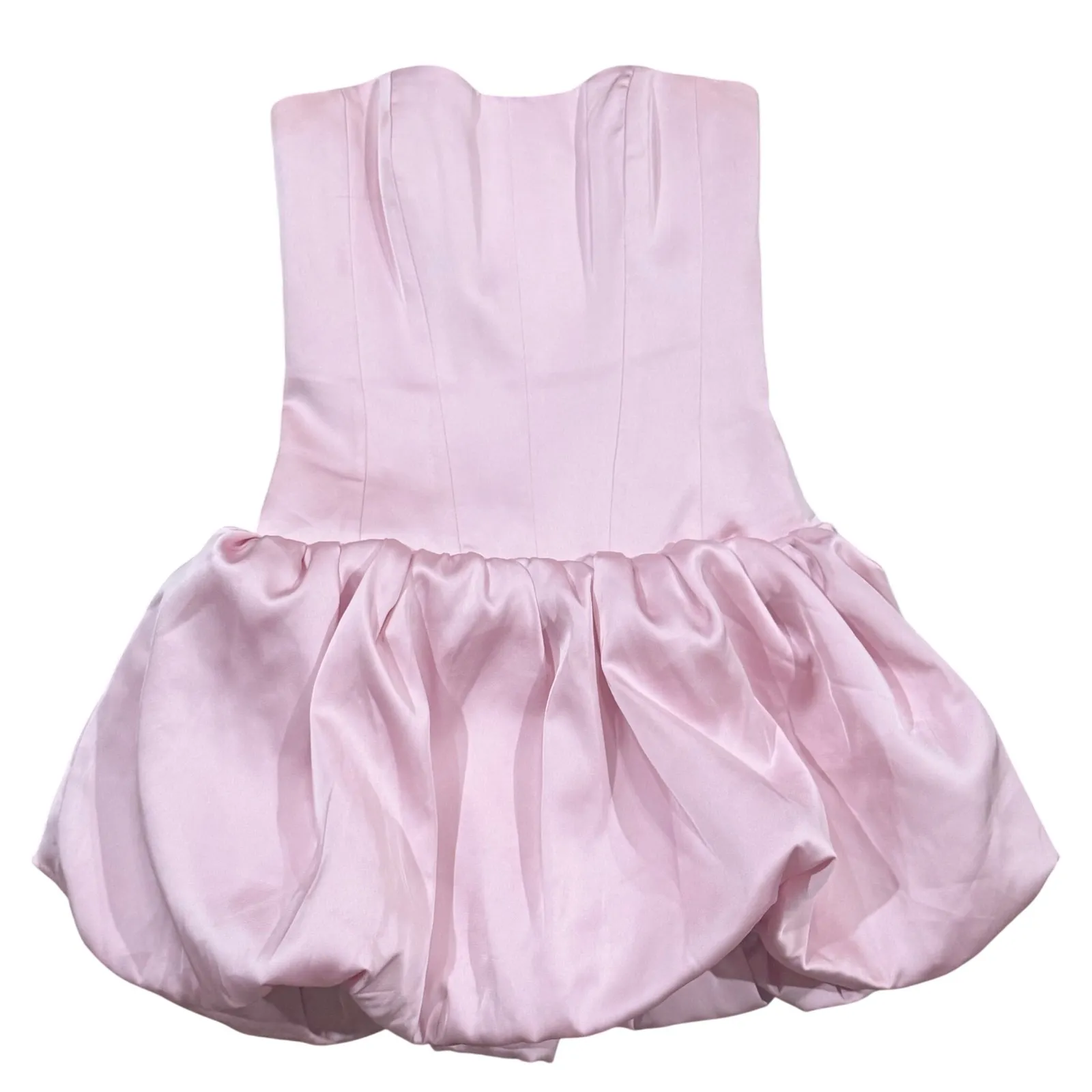 Oh Polly Fabiola Lace Up Bubble Hem Corset Mini Dress XS Pink EUC - Image 4