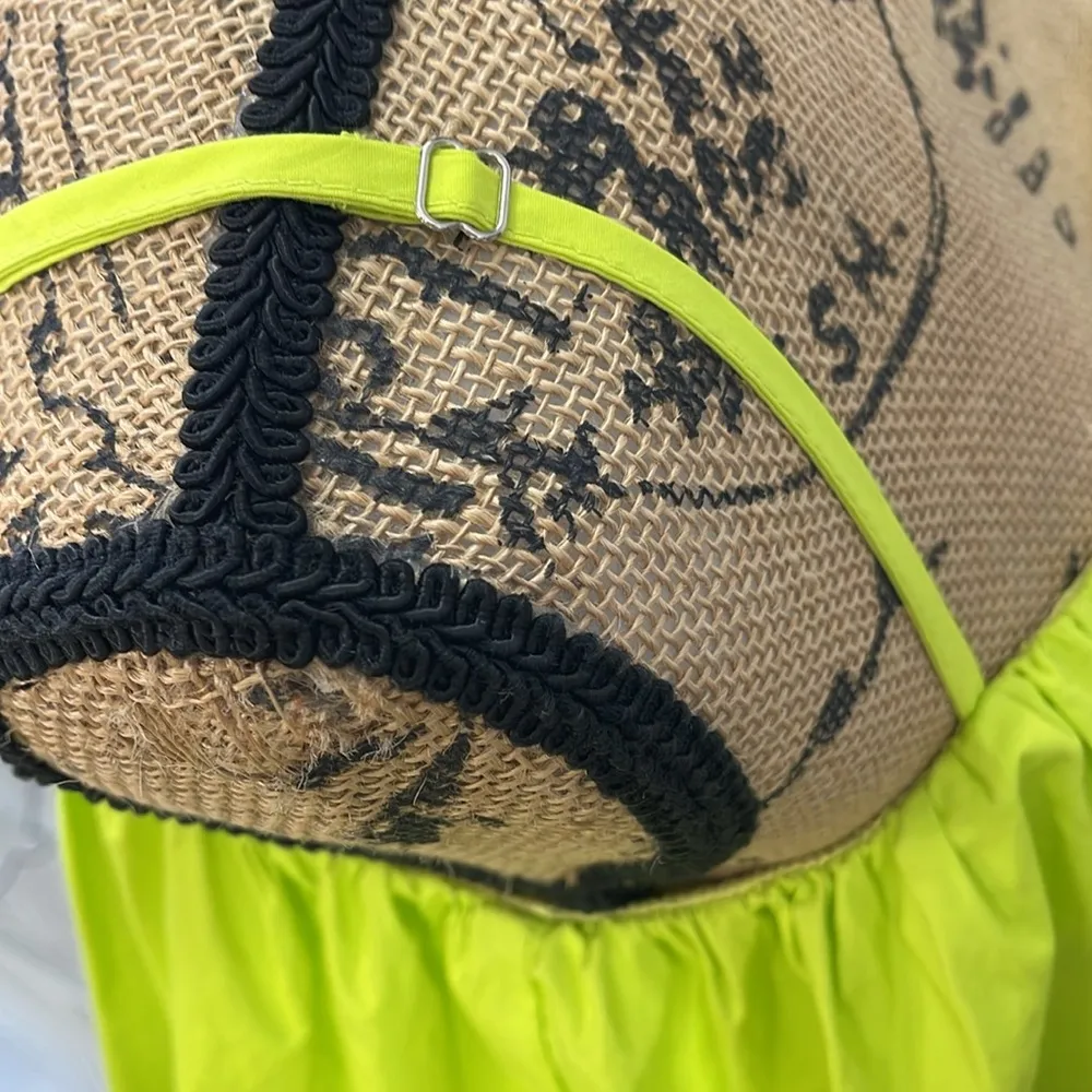 Fab’rik Lucy Tiered Mini Dress in Lime - Image 4