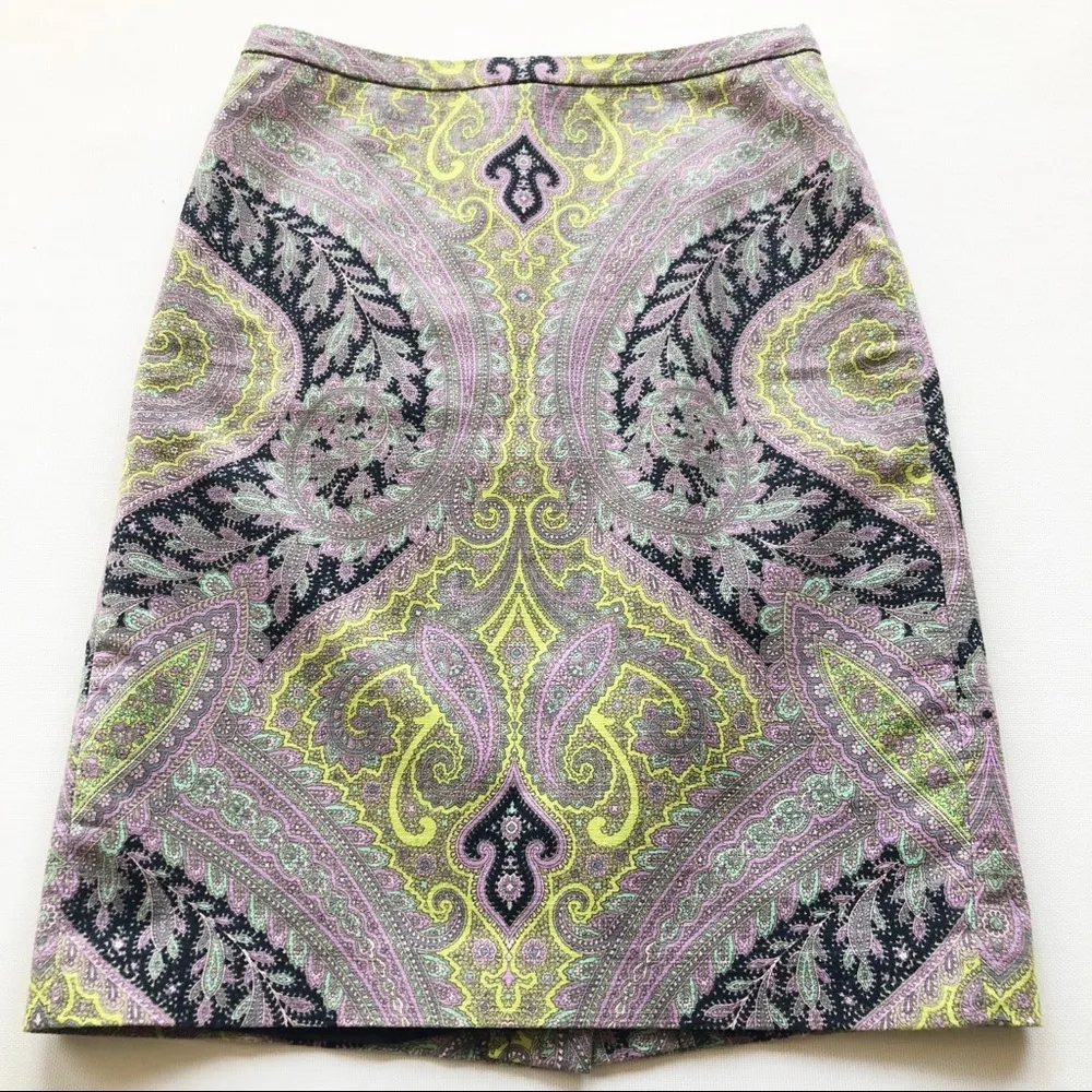J. Crew No. 2 Pencil Skirt Sovereign Paisley Skirt - Image 2