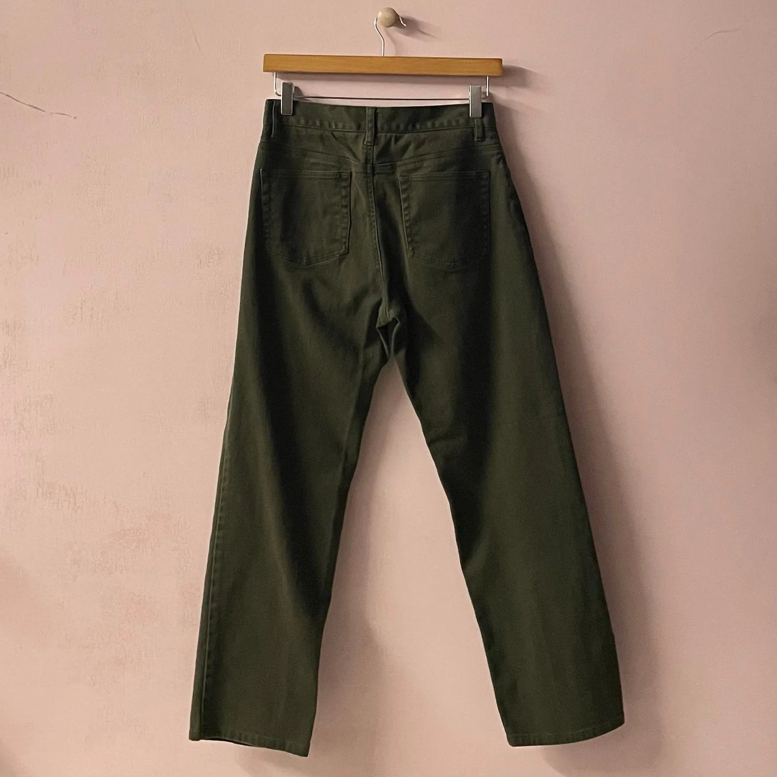 Vintage Jones New York Sport Petite Olive Green Straight Leg Jeans Size 6P GUC - Image 3