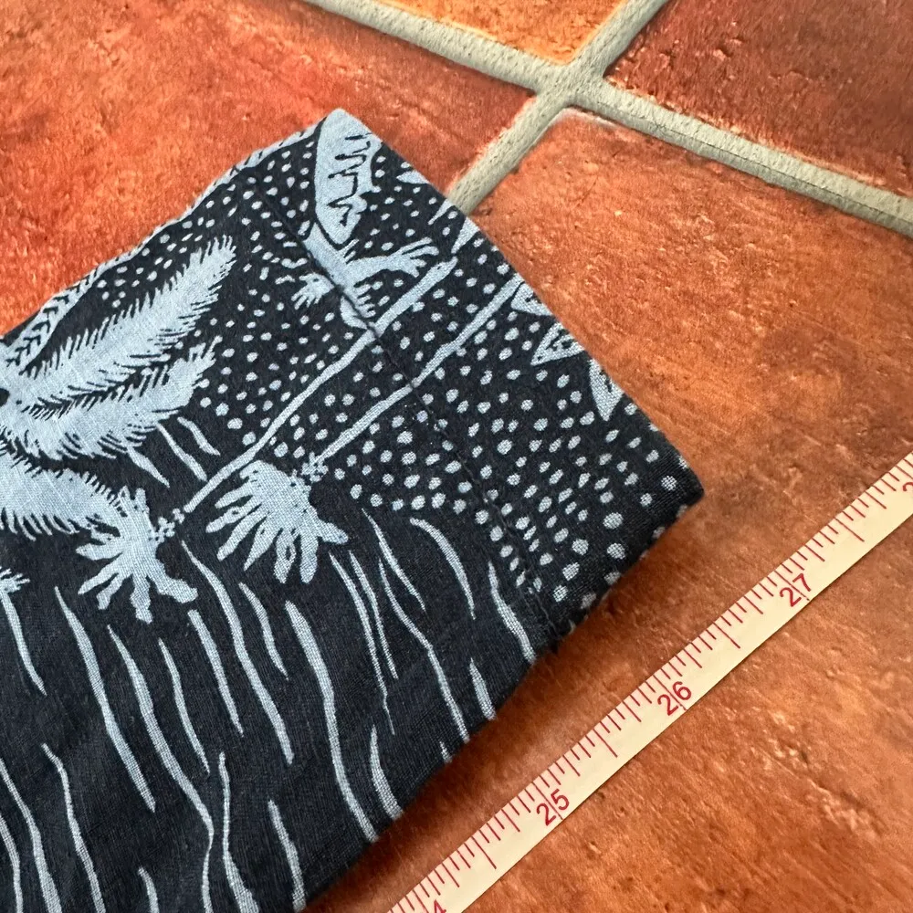 Desmond & Dempsey x H&M Soft Linen Tropical Joggers Size 0 Blue - Image 8