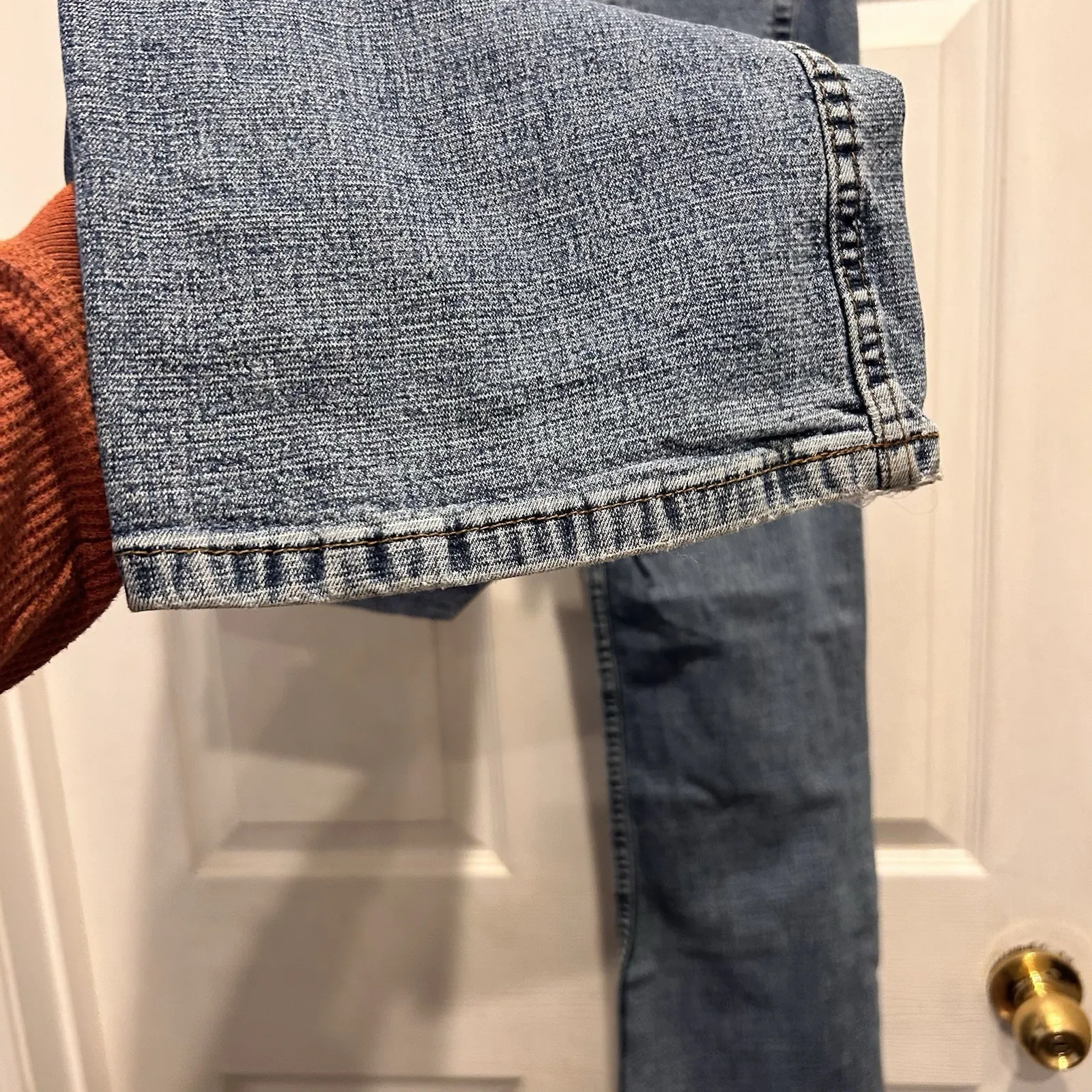 VTG Arizona Womens Jeans Size 5 Flare Leg Medium Wash Denim Y2K Grunge Club - Image 5