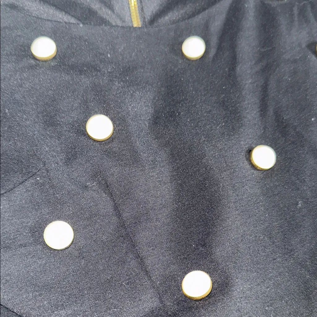 Betsey Johnson Fit-and- flare Black Dress with Pearl Details - Image 5