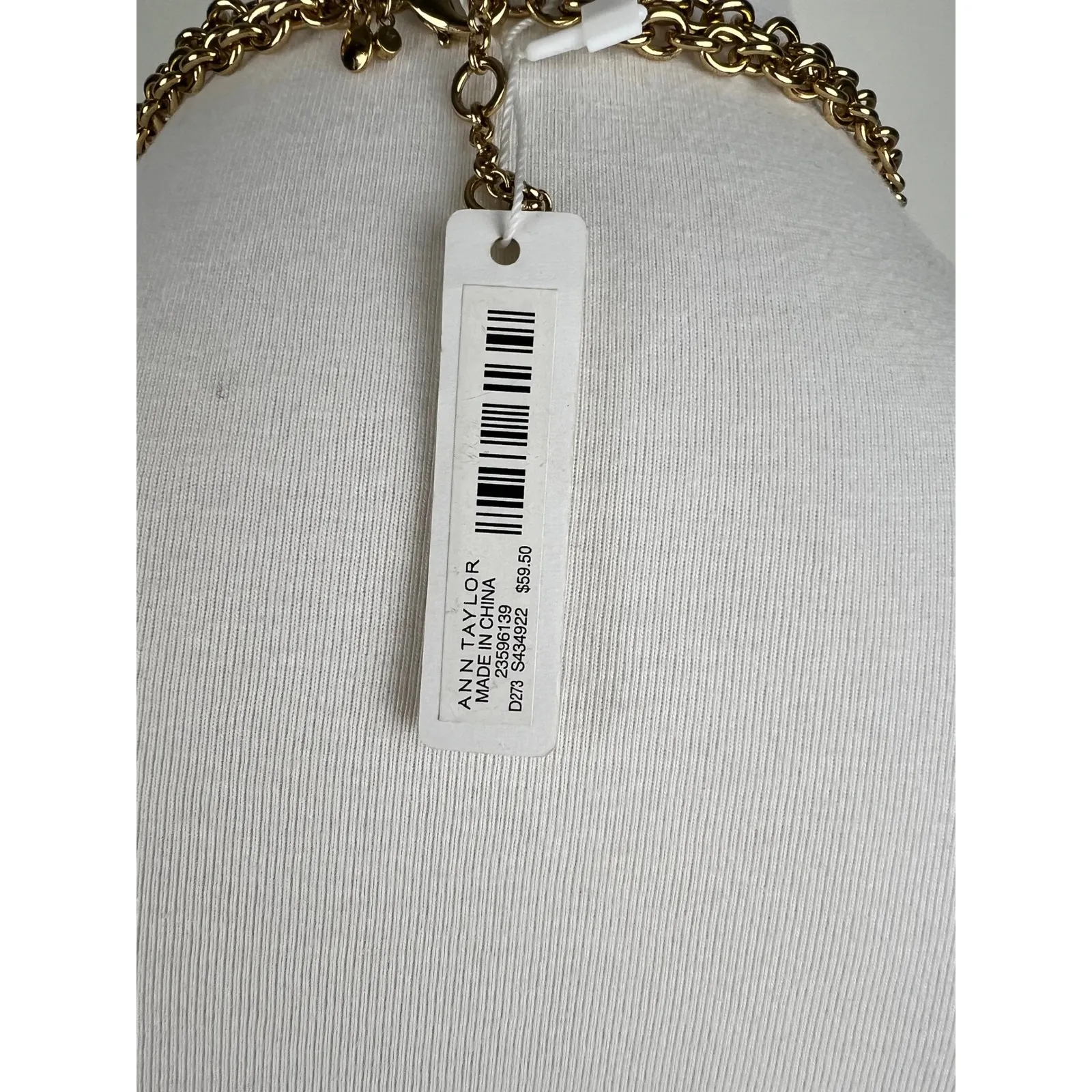 Ann Taylor Gold Tone Chain Necklace with Ball Charm Pendant Fashion Jewelry - Image 10