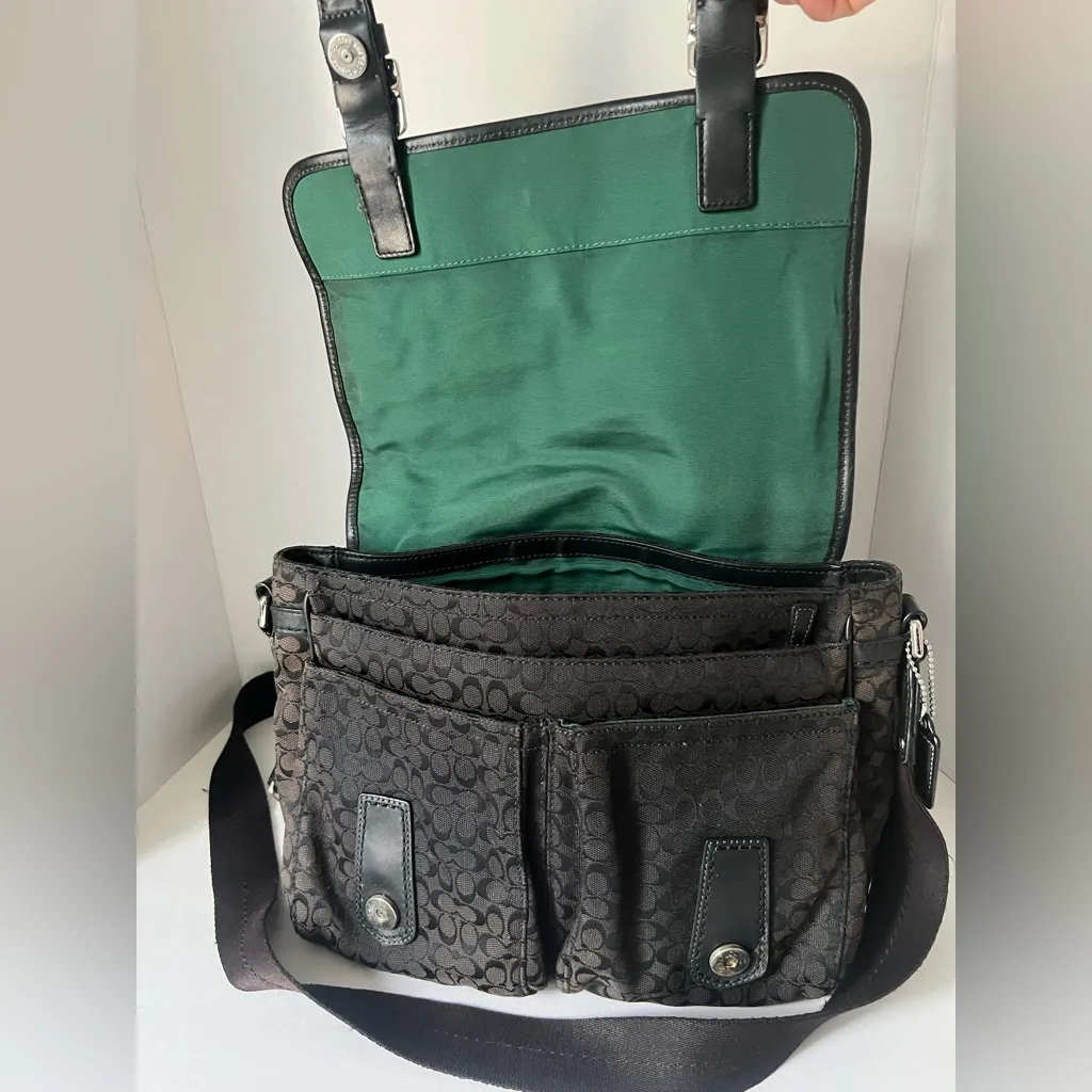 Coach  Dark Brown and Black Messenger Bag - Image 3