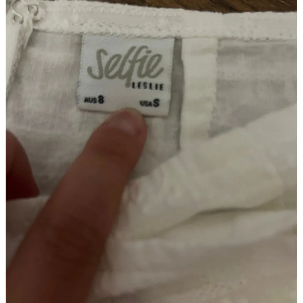 Selfie Leslie eyelet crochet detail wrap skirt - Image 3