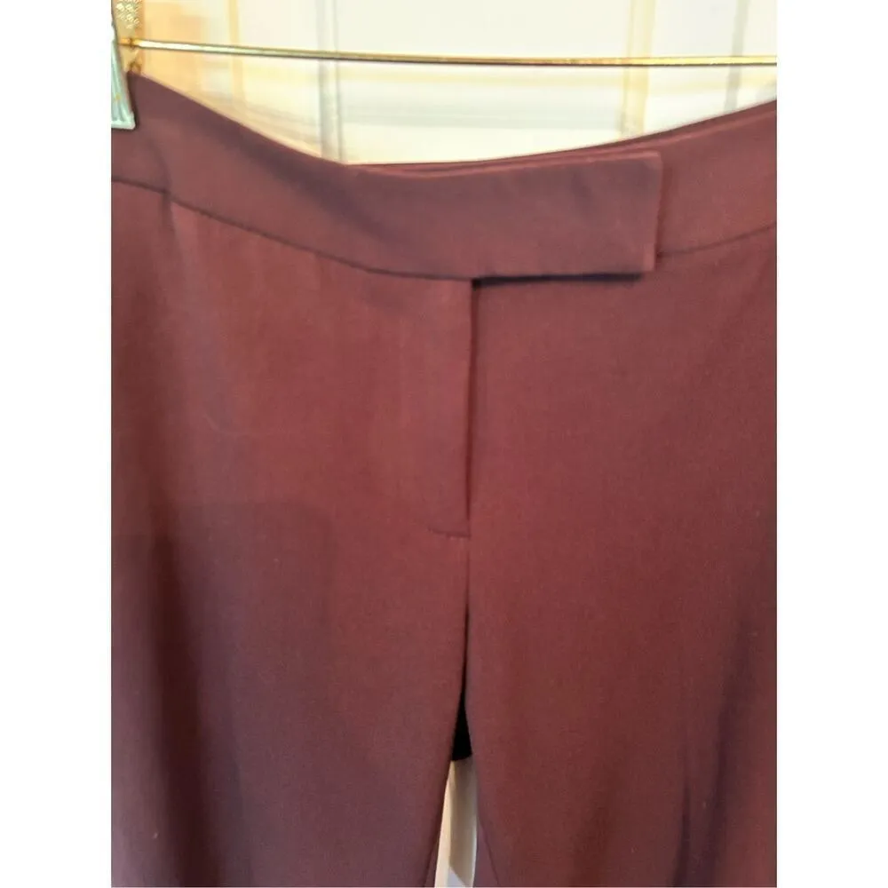 Raffaella burgundy dress pants size 4 petite work pants office wear stylish NWT - Image 2