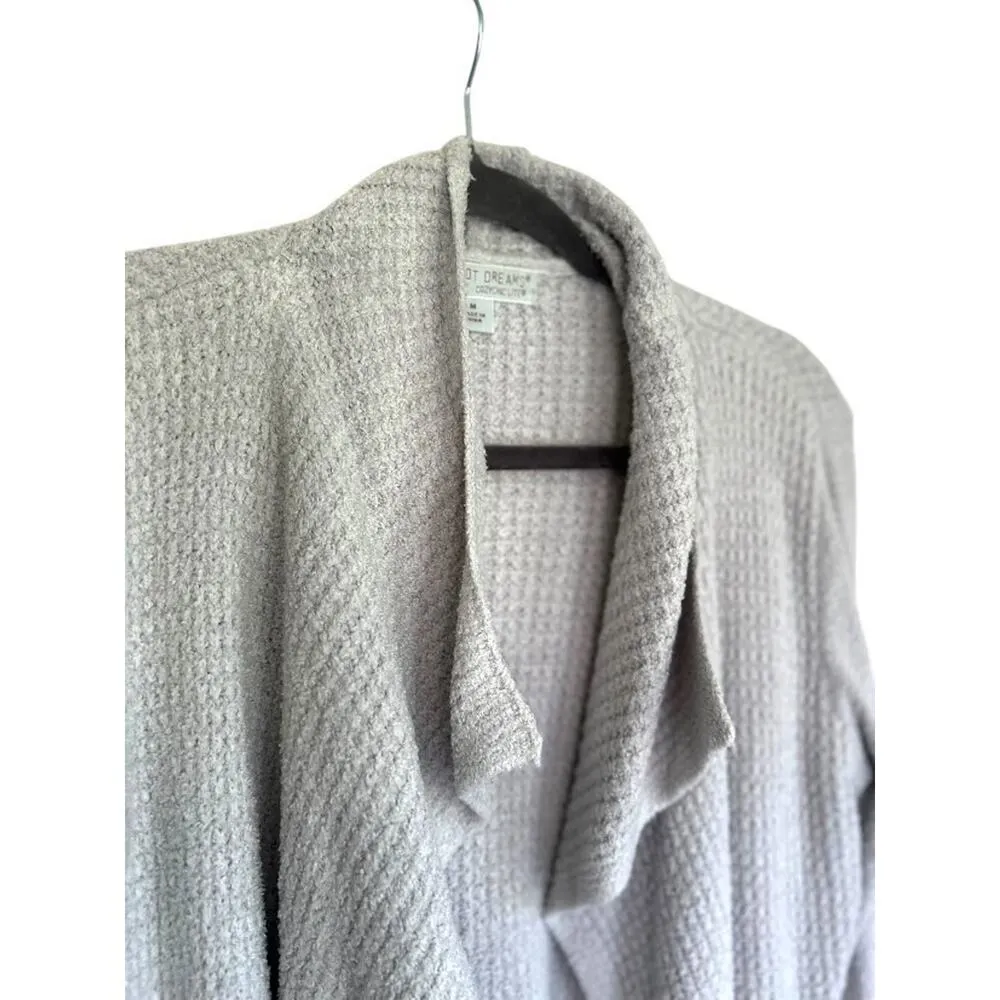 Barefoot Dreams Cozychic Lite Montecito Cardigan Pocket Size Medium Grey Sweater - Image 2