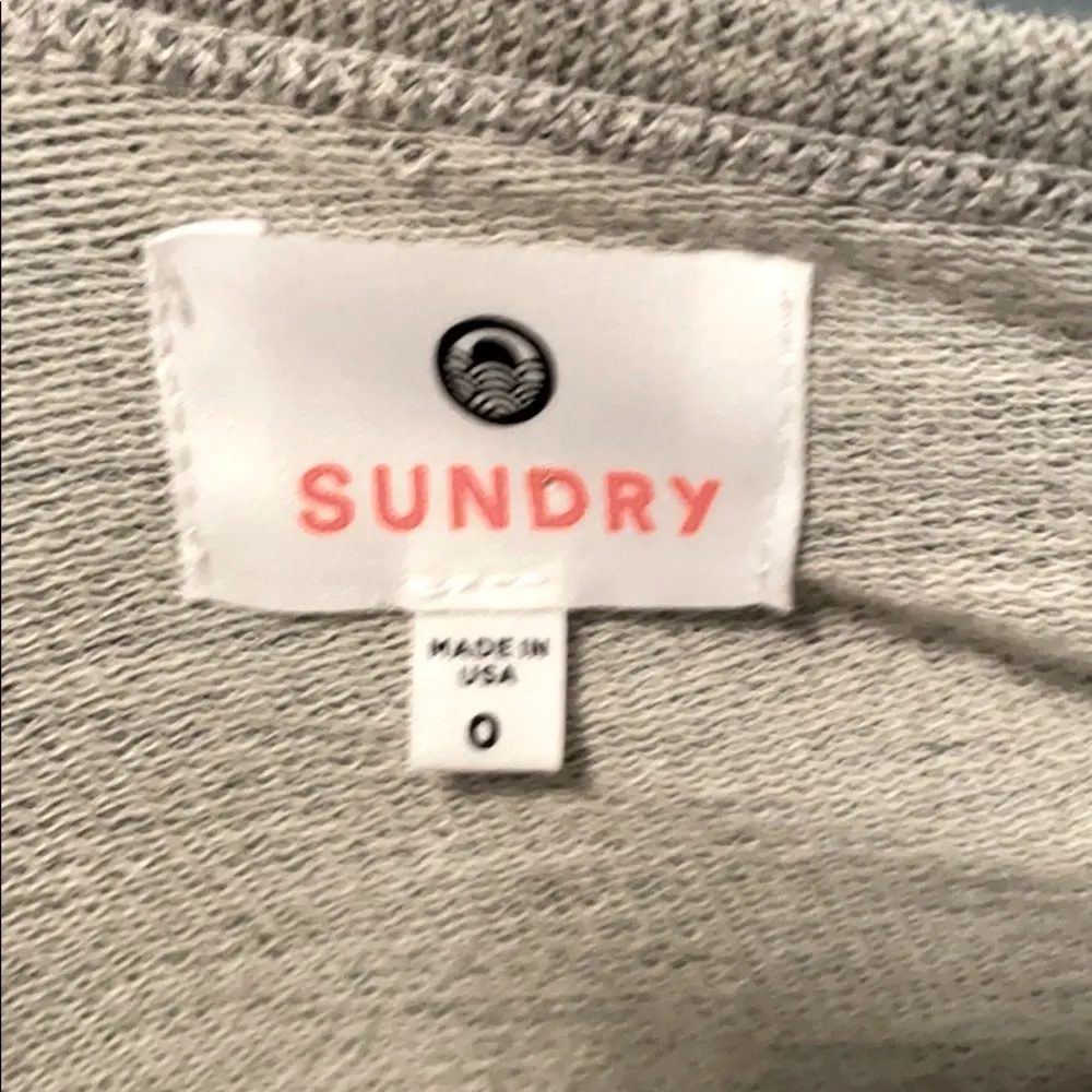 SUNDRY gray super soft loungewear sweatshirt XS - Image 4