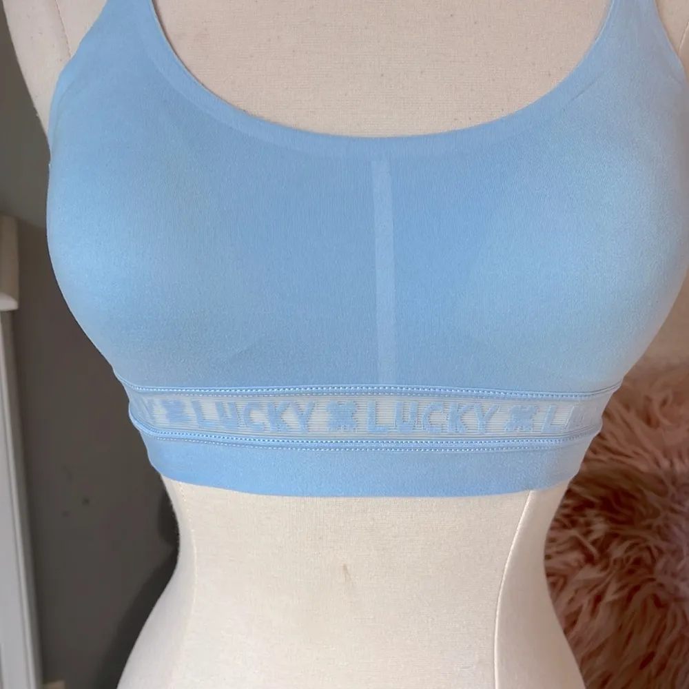 Lucky Brand Bra Baby Blue Comfy Adjustable Strsp Padded Womens Small - Image 3