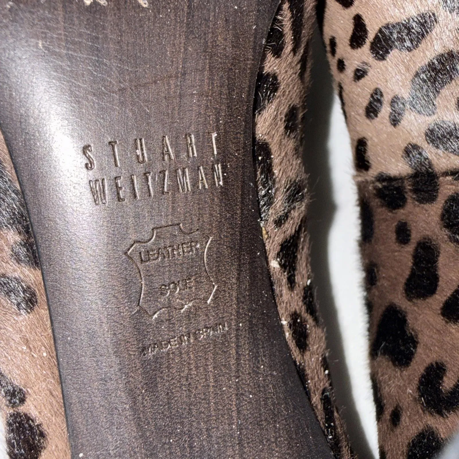 Stuart Weitzman Animal Print Calf Hair Y2K Equestrian Designer Pumps Heels 9M - Image 14