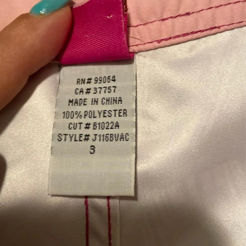 Billabong Ladies Dark Pink Logo Spell Out Long Length Boardshorts - Image 6