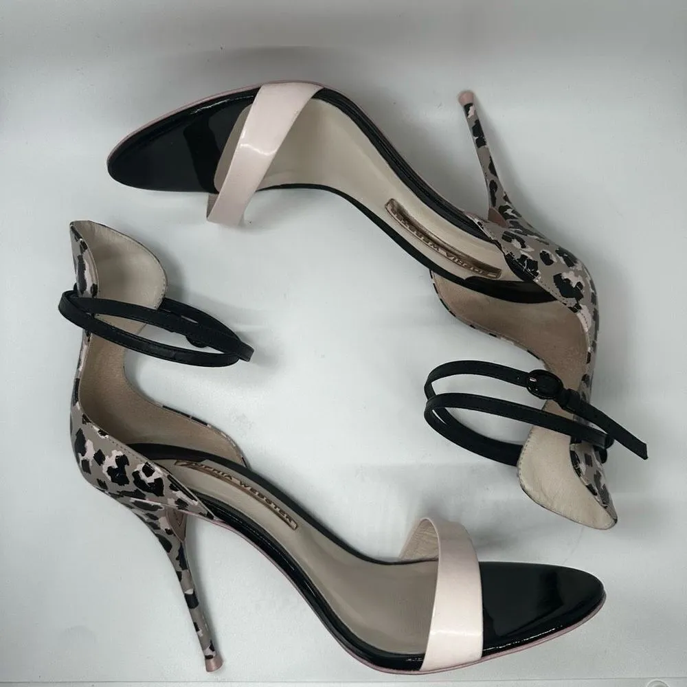 Sophia Webster Nicole Camo Sketch Heels Black Size 9.5 - Image 7