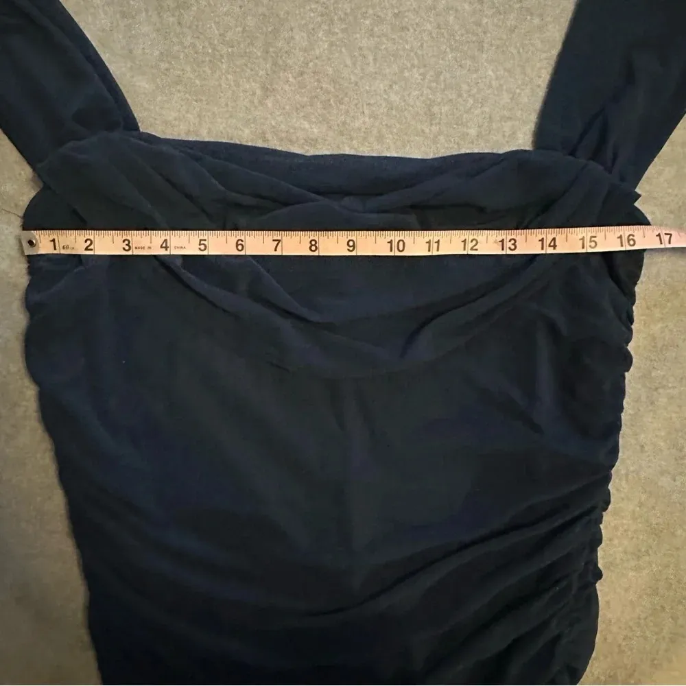 NWT PRETTYGARDEN Off The Shoulder Ruched Bodycon Dress Midi Dress Navy size XL - Image 8