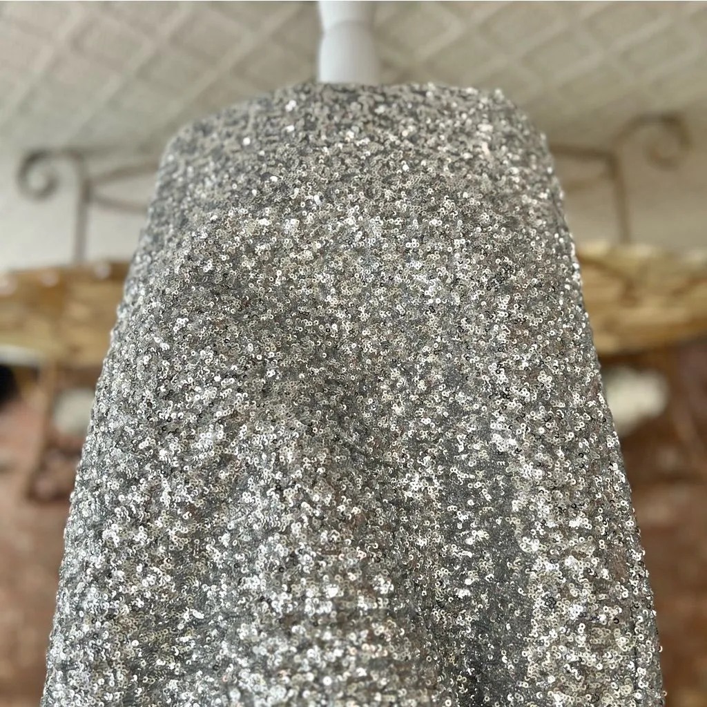 Akira Silver Sequin Dress Burgundy Velvet Backless Mini Cocktail S Black Label - Image 11