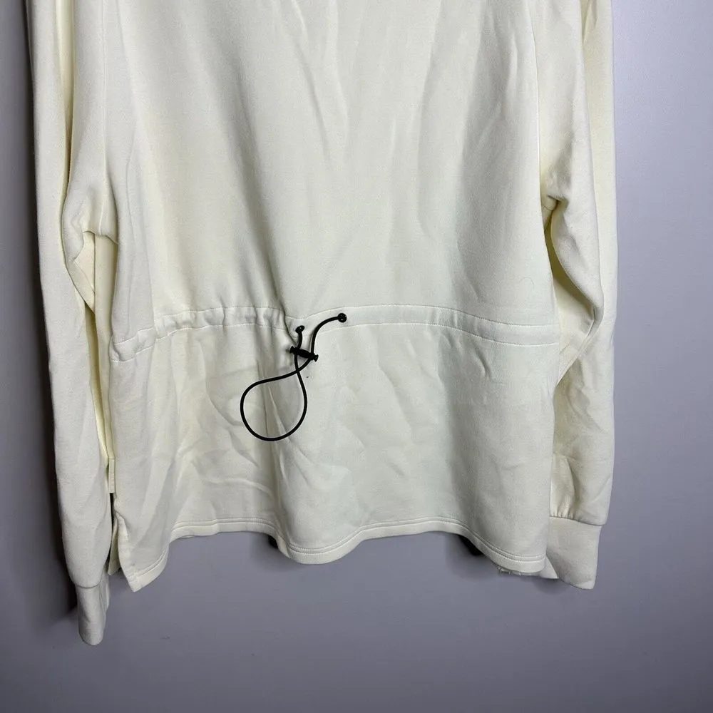 Women's Varley Size Medium‎ Cream Pullover Cowl Neck Sweater Soft Athletic - Image 6