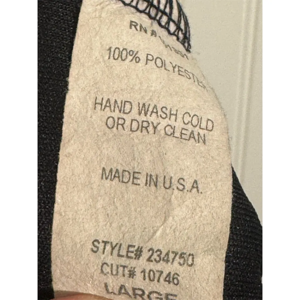 Y2K Charlotte Russe L Black Maxi Dress Criss Cross Back Halter Goth Prom USA VTG - Image 7