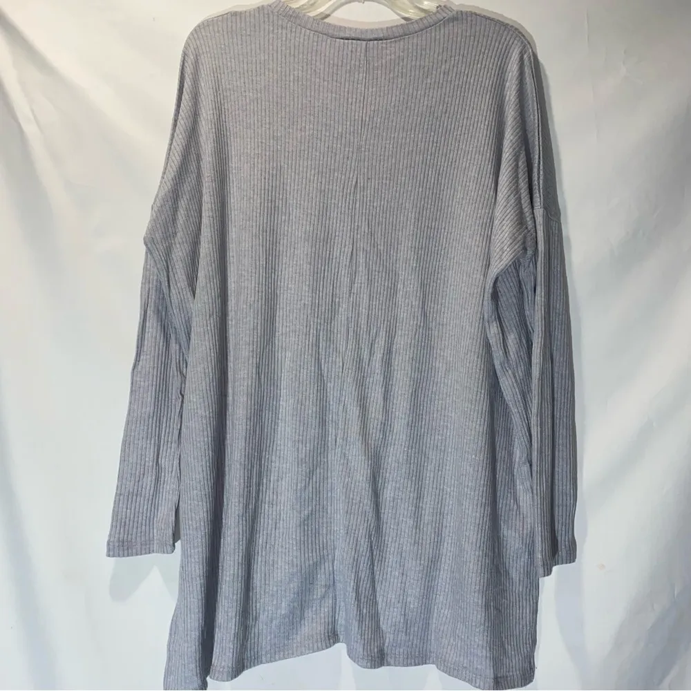Zenana Gray Long Sleeve Top Women’s Medium - Image 6