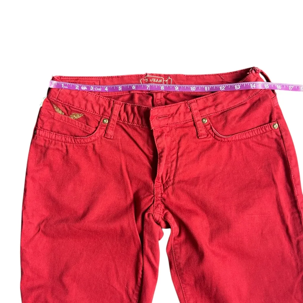 Robin's Jean Vibrant Red Straight Leg Jeans Size 31 Y2k low rise - Image 5