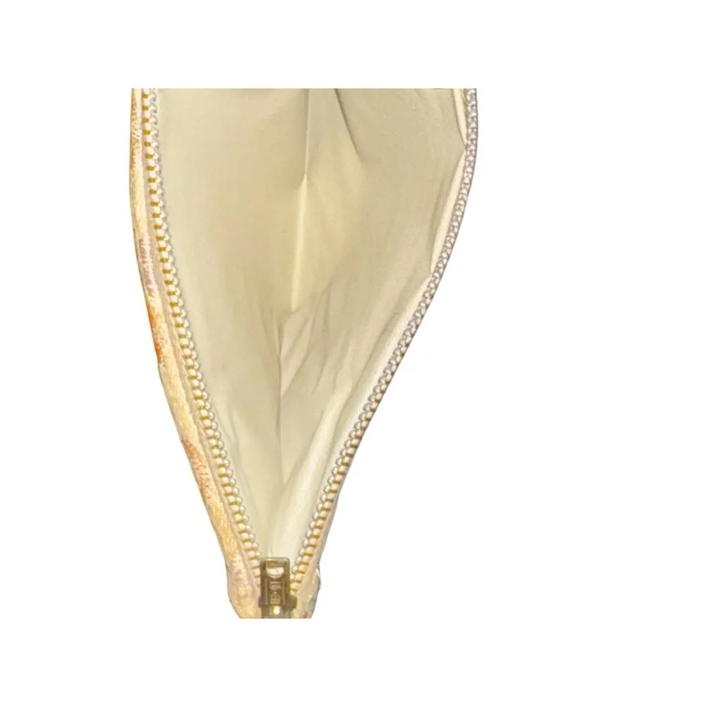 VTG Tapestry Floral Clutch Wallet Kisslock Secret Zipper Bottom Flapper Flower - Image 7