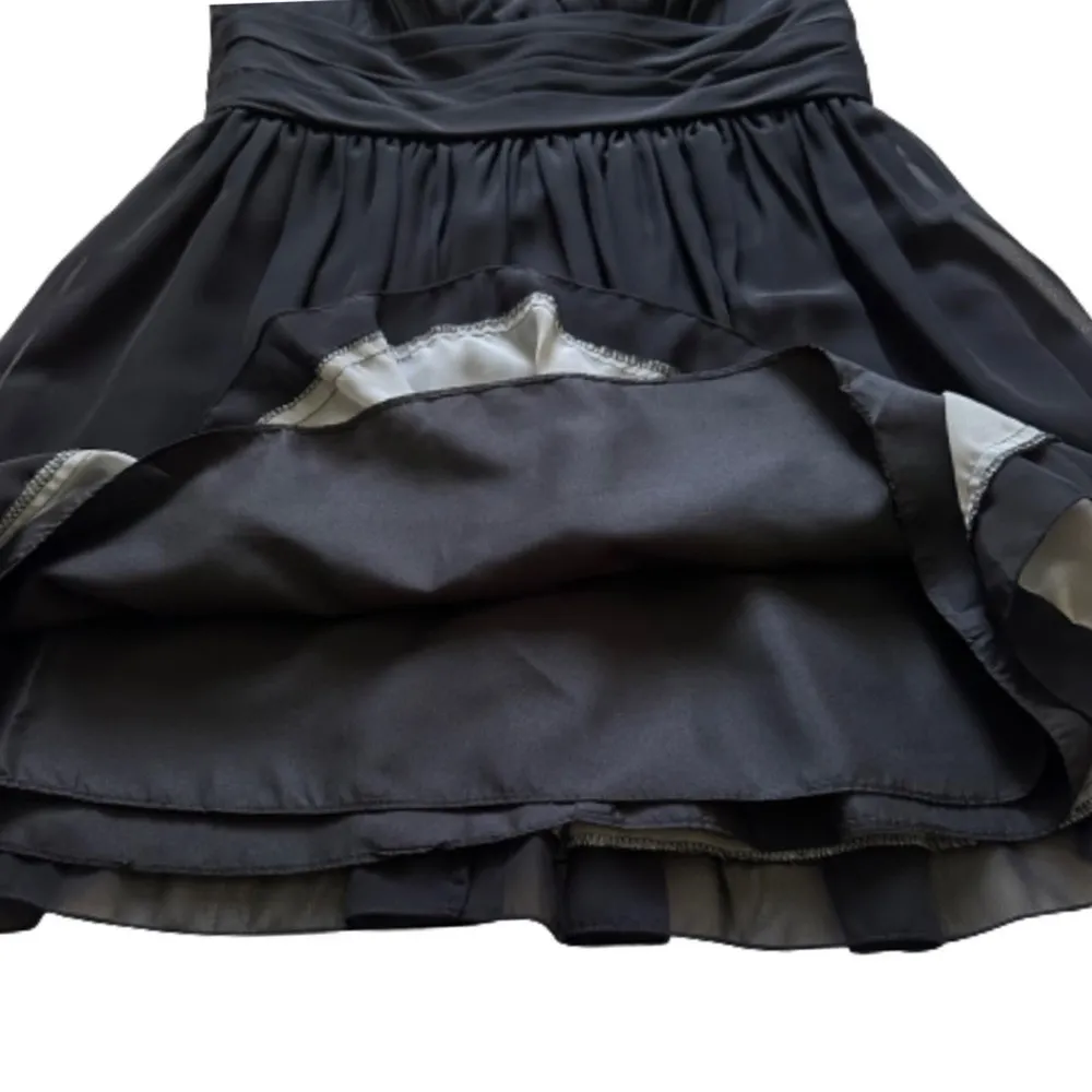 WToo Dress Black V-Neck Sleeveless Pleated Formal Cocktail Party Dress Size 12 - Image 11