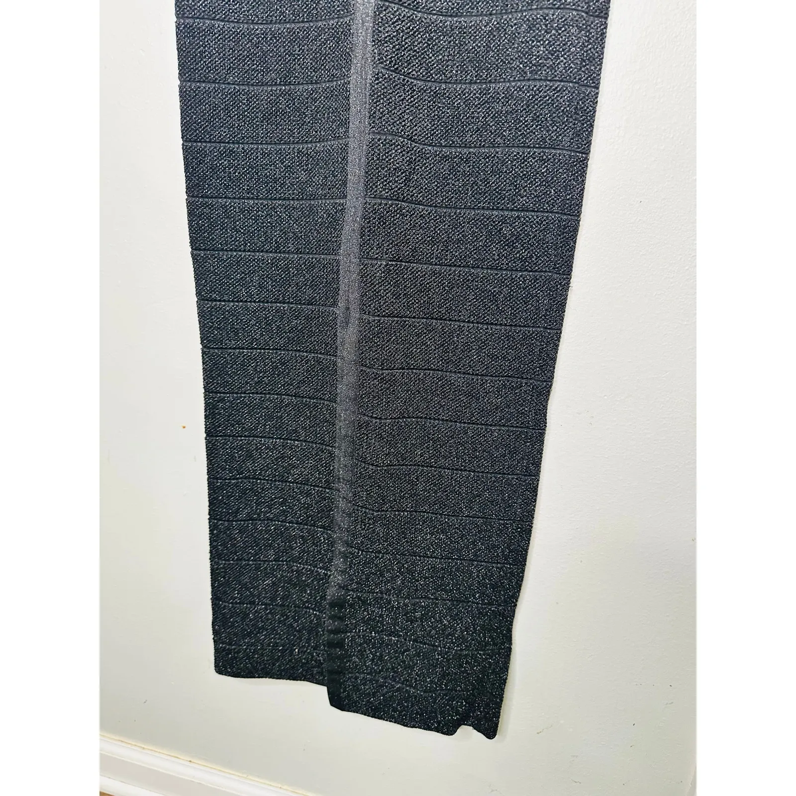 HERVÉ LÉGER Black Bandage Sweetheart Neckline Lurex Gown Dress Size Medium - Image 16