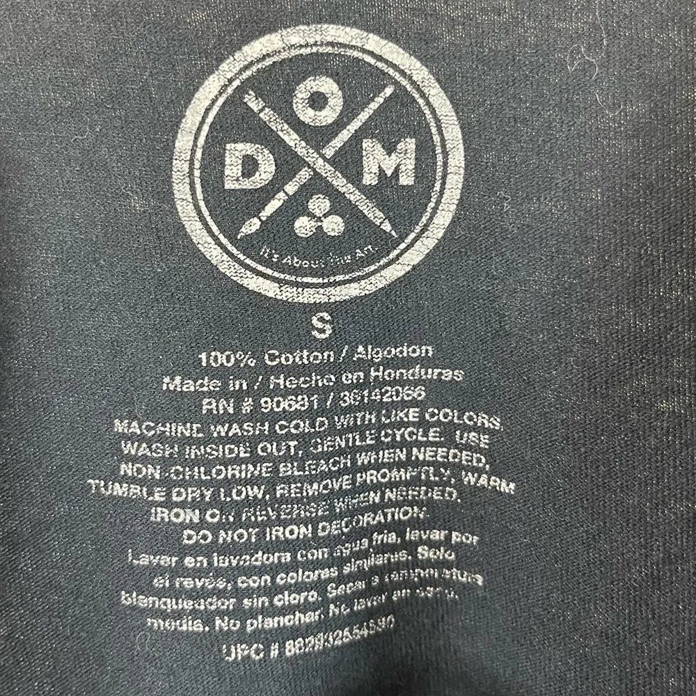 Doma Let's Get Weird Cat Size Small Tie Dye Graphic Tee Shirt Hippie Funny Black - Image 10