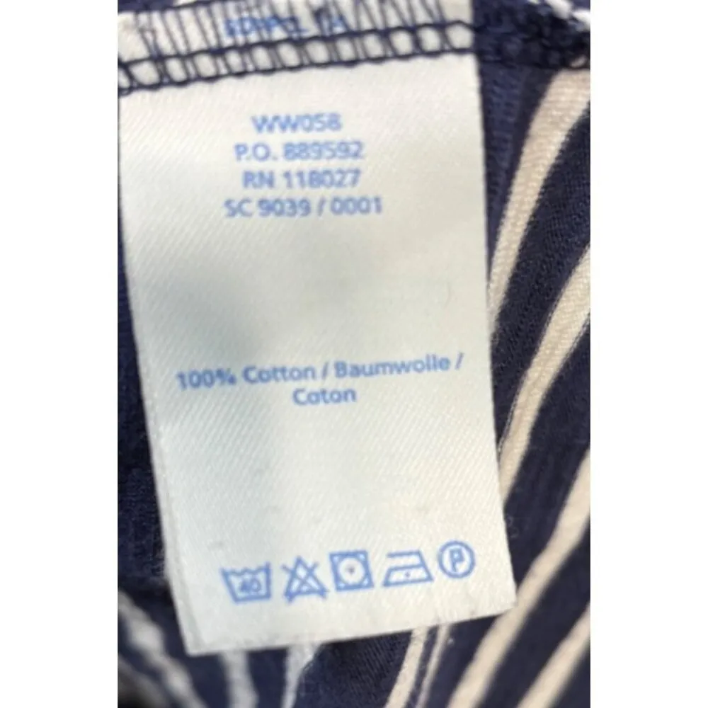 Boden Navy White Striped‎ Sleeveless Cotton Tank Dress Womens 10 - Image 4