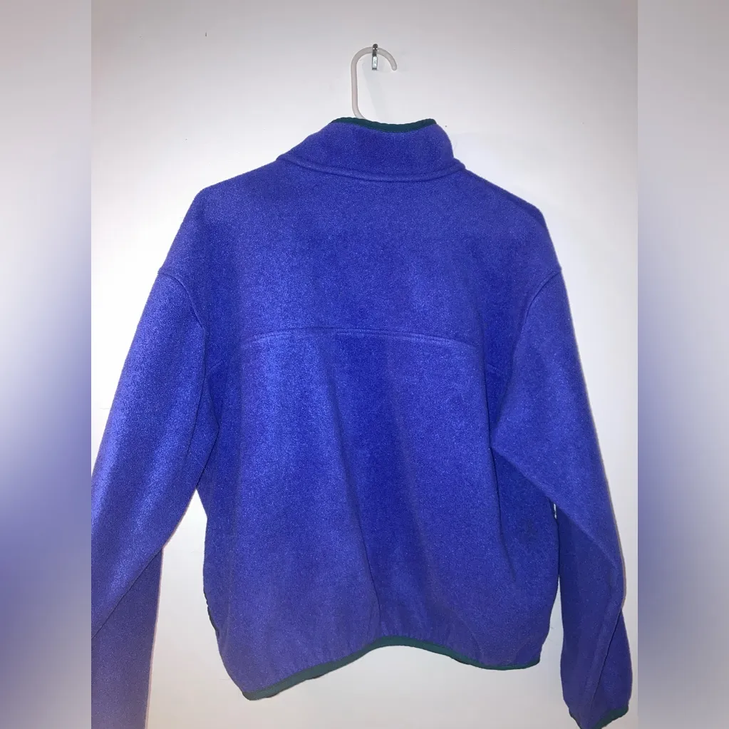 Vintage LL.Bean Fleece Pullover Blue Size 4 - Image 2