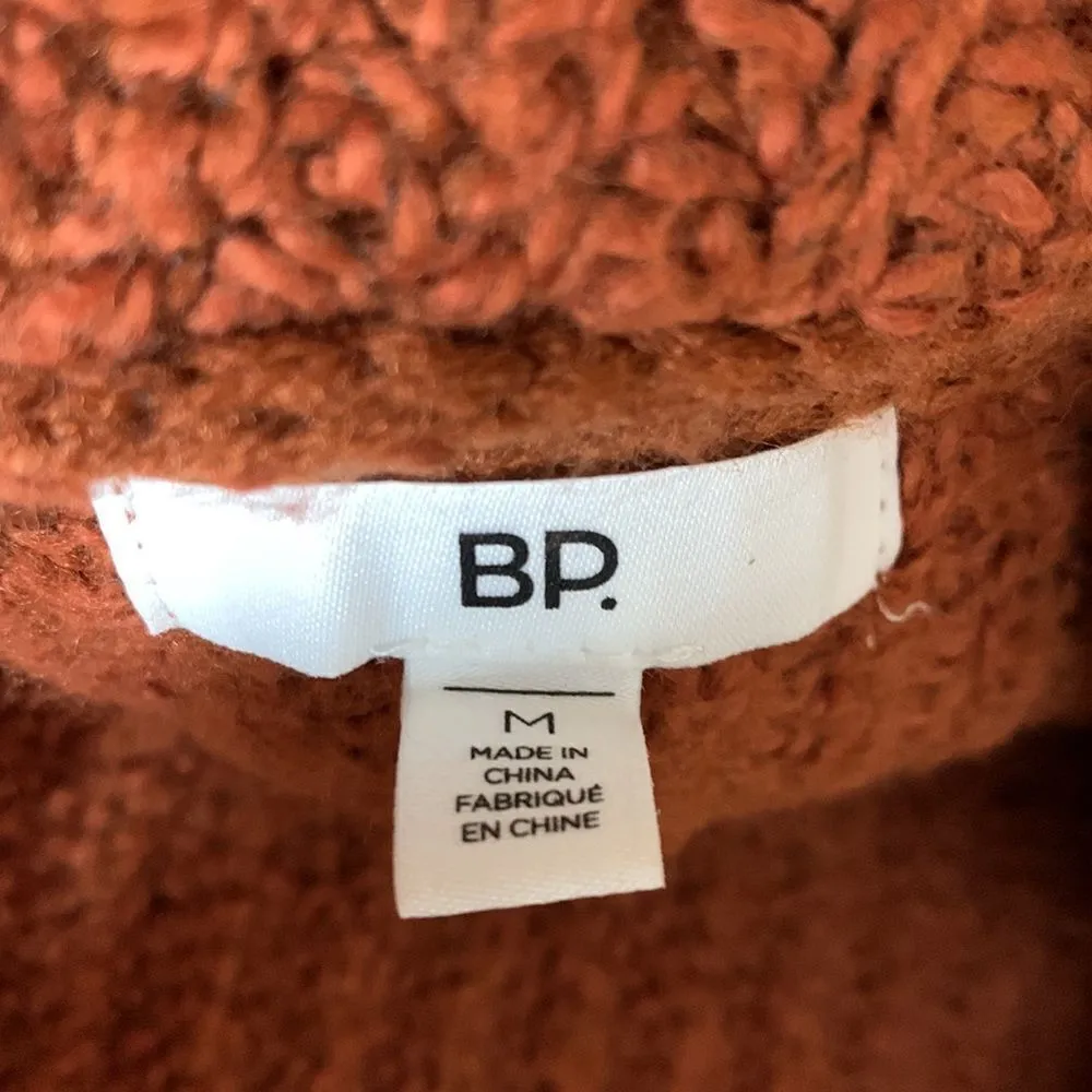 Nordstrom BP Cozy Brown Sequoia Turtleneck Sweater Size Medium - Image 10
