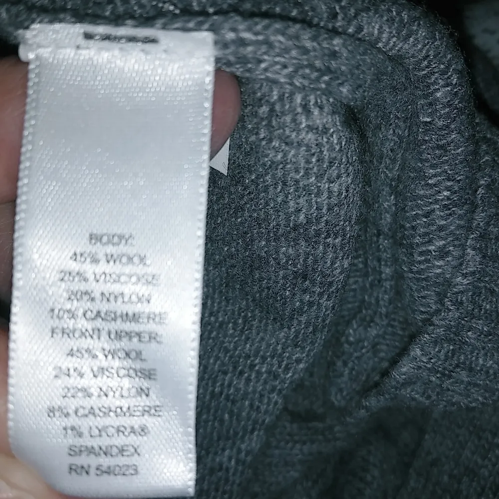 Banana Republic L Luxury Cashmere Blend Ribbed Pullover Turtleneck Sweater Gray - Image 10