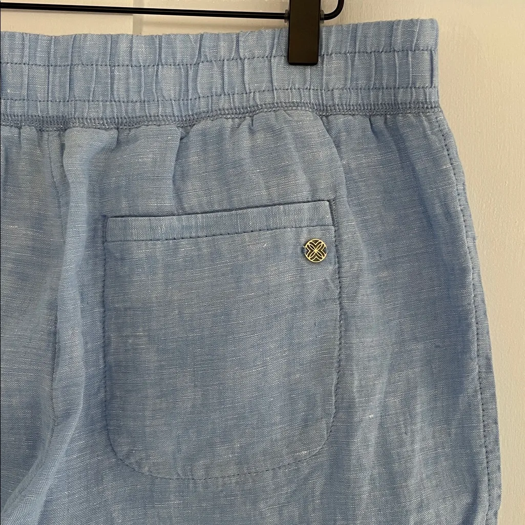 LILLY PULITZER 31" Deri Lagoon Linen Palazzo Pant in Beckon Blue Size L - Image 11