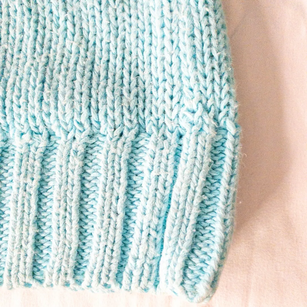 Harbor Lights Vintage Blue Ribbed Ramie Knit Sweater Womens Small - Image 5